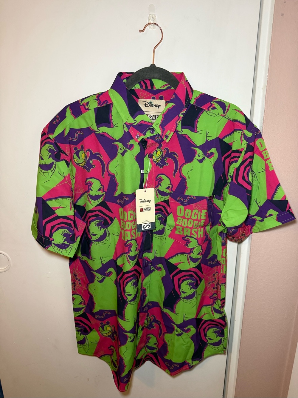 RSVLTS Disney Parks Oogie Boogie Bash Button Up L/Large California Adventure NEW